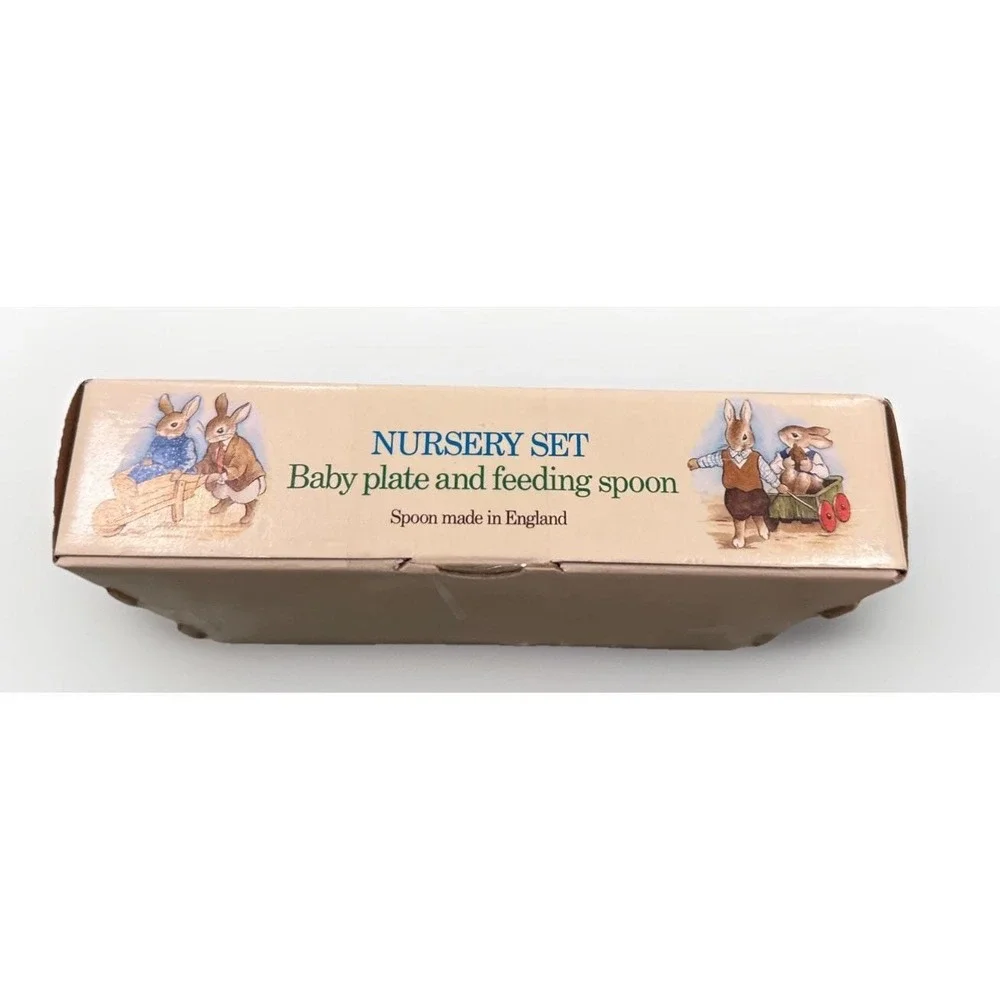 Royal Doulton Bunnykins‎ Nursery Set Vintage 1988 Baby Plate/Bowl & Spoon